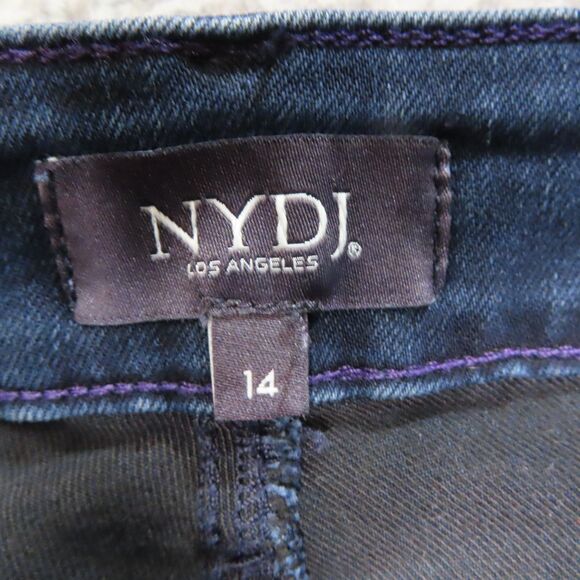NYDJ Not Your Daughters Jeans 14 Blue Sheri Bling Ankle Lift Tuck Technology - Picture 7 of 11